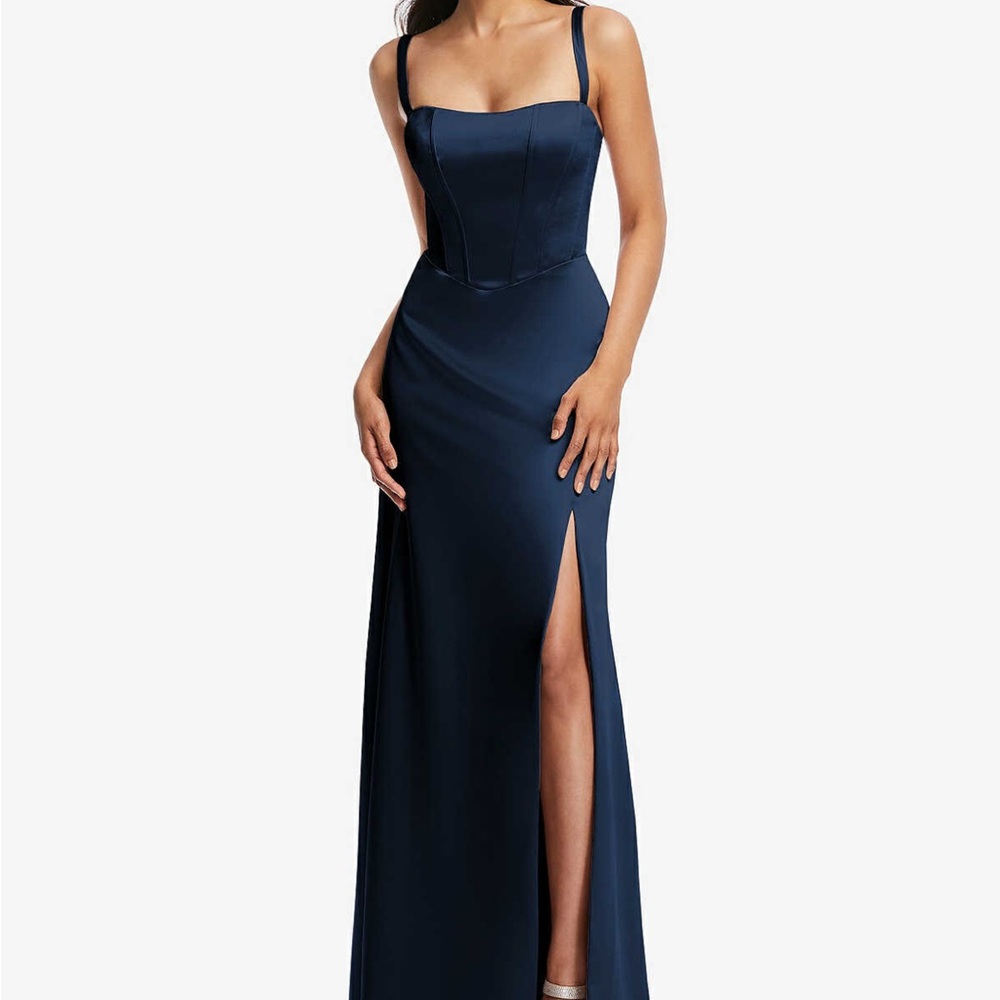Dessy Navy Blue Evening Gown